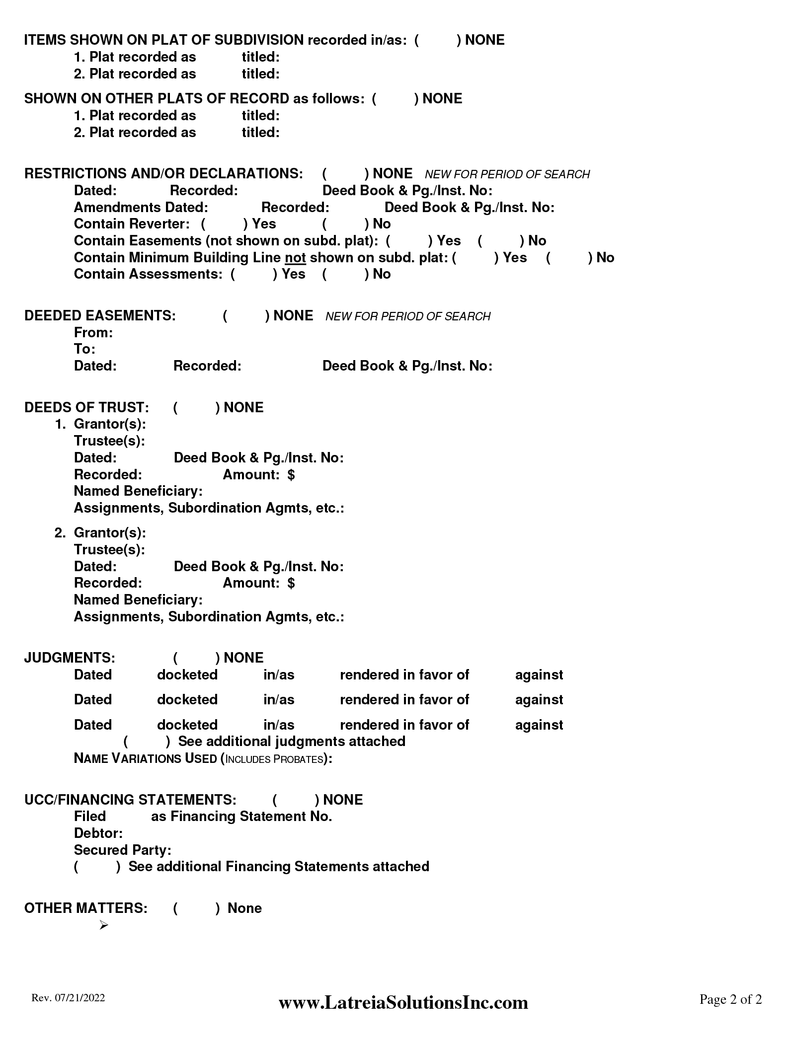 Example Report Page 2