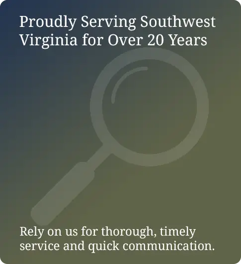Abstractor Services for over 20 years in Southwest Virginia